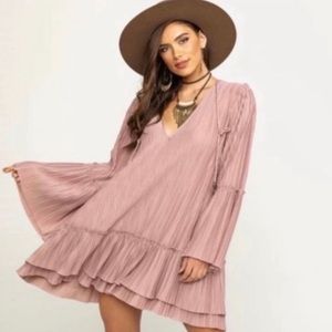 Free People |  Pink Clay Can't Help It Mini Dress
Size S